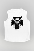 Bray Wyatt Baskılı Beyaz Unisex Kolsuz Tişört - Tshirt