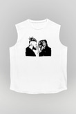 Bray Wyatt Baskılı Beyaz Unisex Kolsuz Tişört - Tshirt