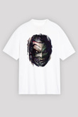 Bray Wyatt Baskılı Beyaz Unisex Oversize Tişört - Tshirt