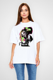 Bray Wyatt Baskılı Beyaz Unisex Oversize Tişört - Tshirt