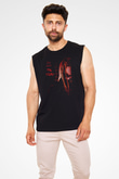 Bray Wyatt Baskılı Unisex Siyah Kolsuz Tişört - Tshirt