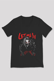 Bray Wyatt Baskılı Unisex Siyah V Yaka Tişört - Tshirt