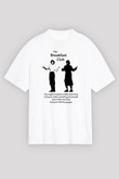 Breakfast Club Beyaz Unisex Oversize Tişört