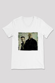 Breaking Bad Heisenberg Beyaz Unisex V Yaka Tişört