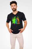 Breaking Bad Heisenberg Mr. White Siyah Unisex V Yaka Tişört