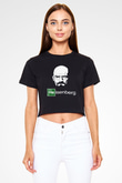 Breaking Bad Heisenberg Siyah Crop Top Tişört