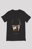 Breaking Bad Heisenberg Siyah Unisex V Yaka Tişört T-Shirt