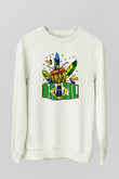 Brezilya Beyaz Unisex Sweatshirt