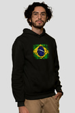 Brezilya Siyah Unisex Hoodie
