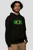 Brezilya Siyah Unisex Hoodie
