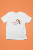 Briç Baskılı Unisex Beyaz Çocuk Tişört - Tshirt