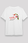 Briç Baskılı Unisex Beyaz Tişört - Tshirt