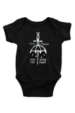 Bring Me the Horizon Baskılı Siyah Bebek Body - Zıbın