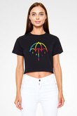 Bring Me the Horizon Siyah Crop Top Tişört