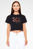 Brink Siyah  Crop Top Tişört