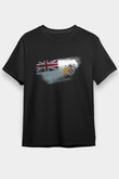 Britanya Antarktika Toprakları - British Antarctic Territory Bayrağı Baskılı Unisex Siyah Tişört