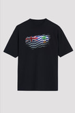 Britanya Hint Okyanusu Toprakları - British İndian Ocean Territory Bayrağı Baskılı Unisex Siyah Oversize Tişört