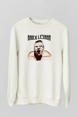 Brock Lesnar Baskılı Beyaz Unisex Sweatshirt