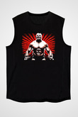 Brock Lesnar Baskılı Unisex Siyah Kolsuz Tişört - Tshirt