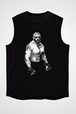 Brock Lesnar Baskılı Unisex Siyah Kolsuz Tişört - Tshirt