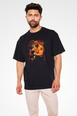 Brock Lesnar Baskılı Unisex Siyah Oversize Tişört - Tshirt