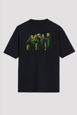 Broken Hope Baskılı Unisex Siyah Oversize Tişört - Tshirt