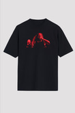 Broken Hope Baskılı Unisex Siyah Oversize Tişört - Tshirt