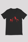 Broken Hope Baskılı Unisex Siyah V Yaka Tişört - Tshirt