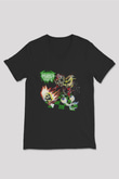 Broken Hope Baskılı Unisex Siyah V Yaka Tişört - Tshirt