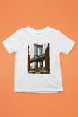 Brooklyn Köprüsü Beyaz Unisex Çocuk Tişört