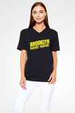 Brooklyn Nine-Nine Siyah Unisex V Yaka Tişört
