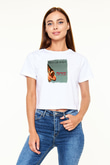 Bruce Dickinson Baskılı Unisex Beyaz Crop Top Tişört