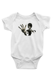 Bruce Lee Baskılı Beyaz Unisex Bebek Body - Zıbın