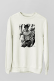 Bruce Lee Beyaz Unisex Sweatshirt