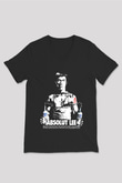 Bruce Lee Siyah Unisex V Yaka Tişört T-Shirt
