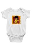 Bruce Lee Unisex Baskılı Beyaz Bebek Body - Zıbın