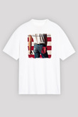 Bruce Springsteen Baskılı Unisex Beyaz Oversize Tişört