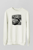 Bruce Springsteen Baskılı Unisex Beyaz Sweatshirt