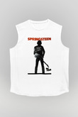 Bruce Springsteen Beyaz Unisex Kolsuz Tişört