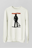 Bruce Springsteen Beyaz Unisex Sweatshirt