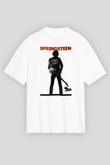 Bruce Springsteen Beyaz Unisex Tişört T-Shirt - TişörtFabrikası