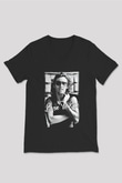Bruce Springsteen Siyah Unisex V Yaka Tişört T-Shirt