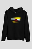 Brunei Bayrağı Baskılı Unisex Siyah Hoodie