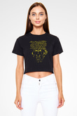 Brutal Truth Siyah  Crop Top Tişört