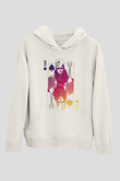 Buckethead Baskılı Beyaz Unisex Kapüşonlu Sweatshirt
