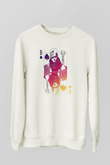 Buckethead Baskılı Beyaz Unisex Sweatshirt