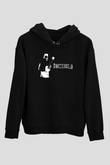 Buckethead Baskılı Unisex Siyah Kapüşonlu Sweatshirt