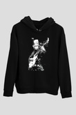 Buckethead Baskılı Unisex Siyah Kapüşonlu Sweatshirt