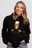 Buckethead Baskılı Unisex Siyah Kapüşonlu Sweatshirt