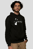 Buckethead Baskılı Unisex Siyah Kapüşonlu Sweatshirt